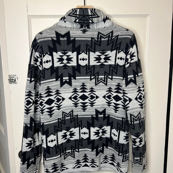 STS Ranchwear Aztec Shawl Collar Knit Cardigan Sweater - Picture 5 of 5
